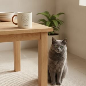 Caneca de cerâmica — Gato Azul Russo