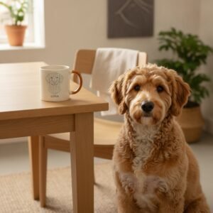 Caneca de cerâmica — Cão de Água Português
