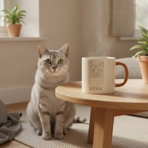 Caneca de cerâmica — Gato Europeu Comum