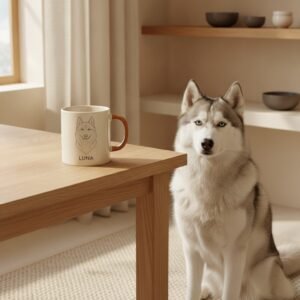 Caneca de cerâmica — Husky Siberiano