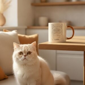 Caneca de cerâmica — Gato Persa