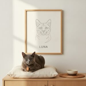 Poster 50×70 — Gato Azul Russo