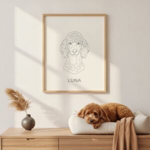 Poster 50×70 — Caniche (Poodle)