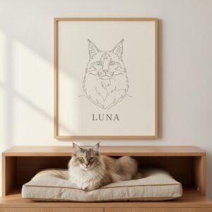 Poster 50×70 — Gato Norueguês da Floresta