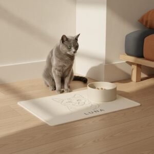 Tapete de alimentação — Gato Azul Russo