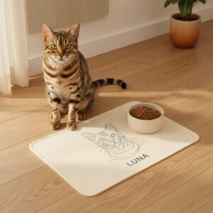 Tapete de alimentação — Gato Bengal